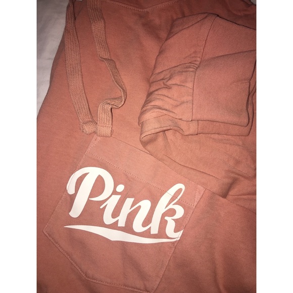Women’s S VS PINK Slouchy Pullover Hoodie w String - Picture 2 of 3